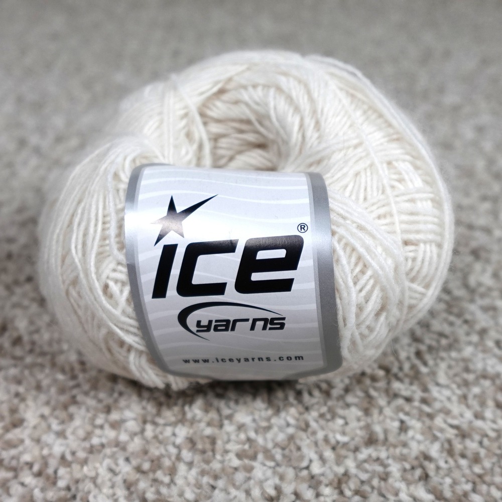 Ice Yarns Andes‎ Alpaca White 36412 Fine Weight Acrylic Alpaca Blend 50g Skein